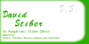 david stiber business card